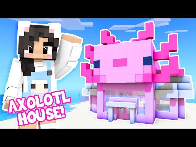 Minecraft AXOLOTL Mob House Challenge!