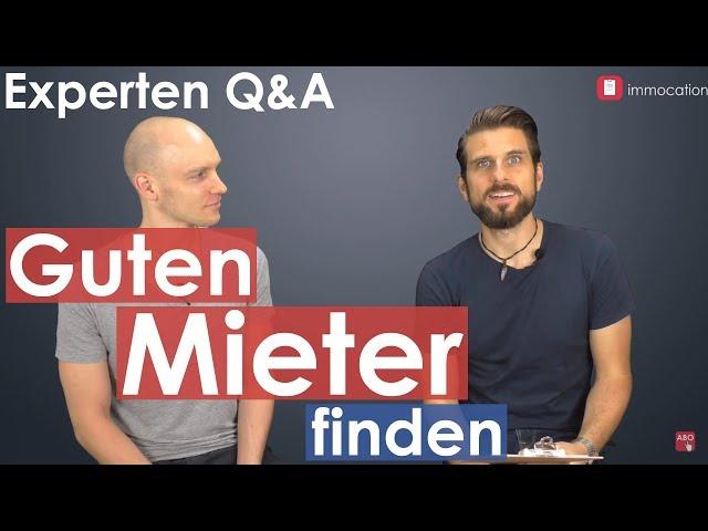 Mieter finden und prüfen. So geht's.