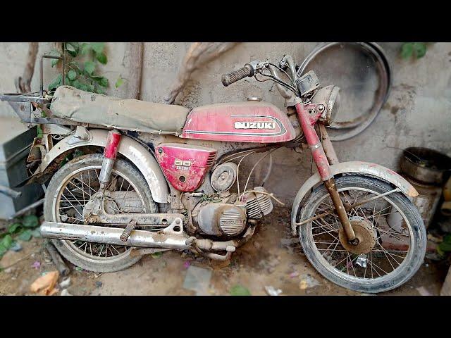 RESTORATION  Suzuki A80 1980s Model 40 Years Old Bike Restoration