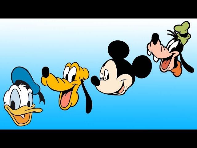 Disney and friends cartoons - Donald, Mickey, Pluto and Goofy