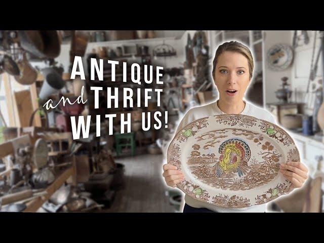 Thrift + Antique Store Shop with Us! Hunting for Antiques in Bay City, MI full of Primitive Relics!