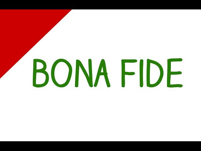 Learn English Words - Bona Fide (Vocabulary Video)