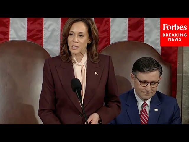 BREAKING NEWS: GOP Applause Interrupts Kamala Harris After She Calls 2024 Electoral Vote For Trump