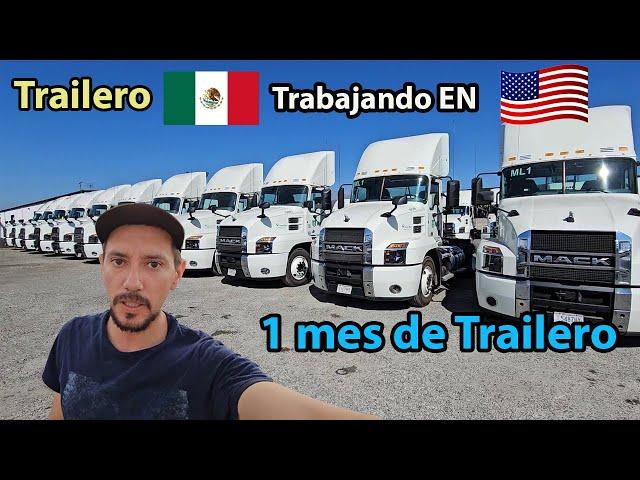 trailero mexicano trabajando en estados unidos USA otro dia de trabajo ya 1 mes en esta empresa