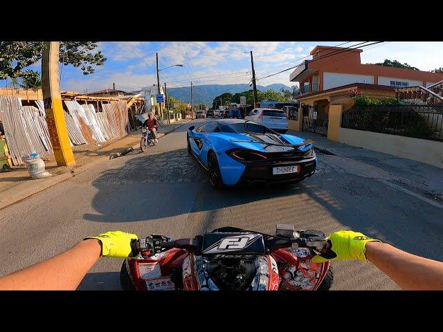 Mclaren P1 vs Quad Raptor 700 - Dom. Rep. 