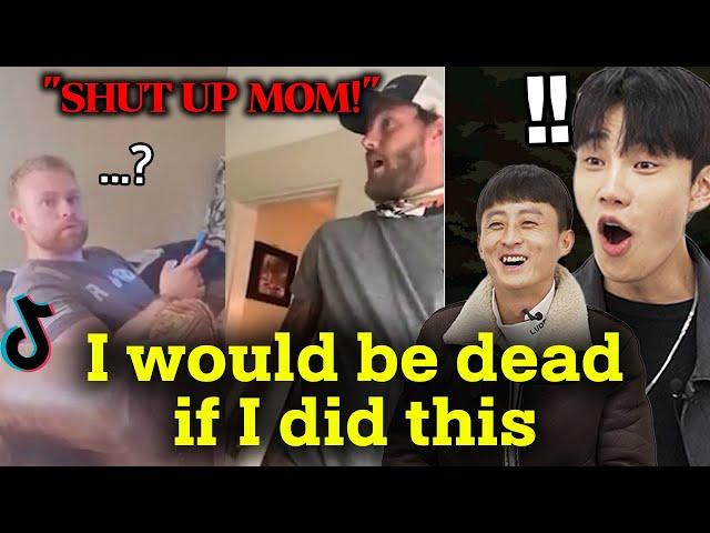 North and South Koreans Shocked by 'SHUT UP MOM' TikTok Challenge