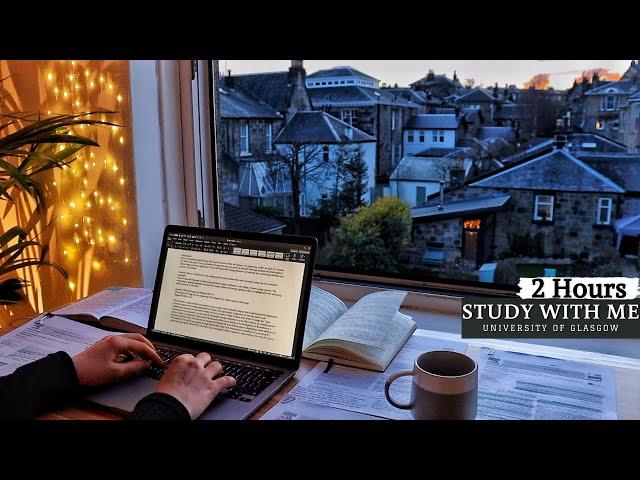 2 HOUR STUDY WITH ME | Background noise, Birds Chirping, 10-min break, No Music, Study with Merve