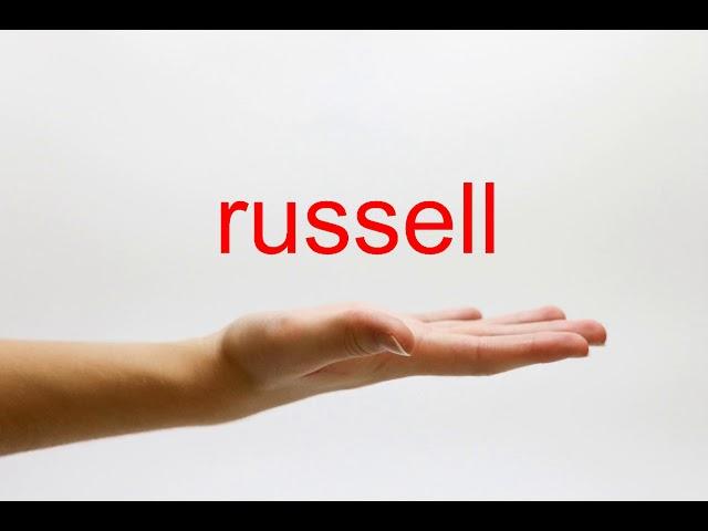 How to Pronounce russell - American English