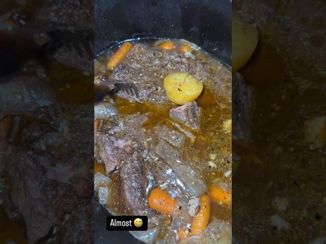 Pot Roast slow cooked in a crockpot Great Sunday dinner #cooking #sunday #meals