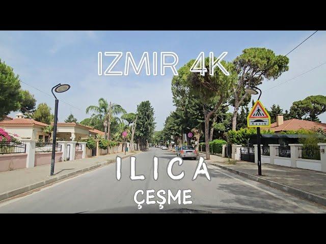 Izmir 4K Drive in Ilıca in Çeşme District City Wealthy Neighborhood Sightseeing Driving Tour Video