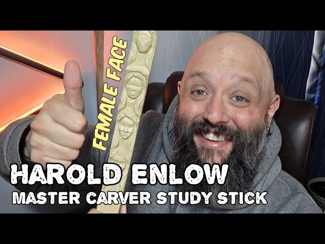 Female Face - Harold Enlow Master Carver Study Stick