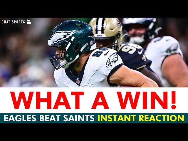 WHAT A WIN! Eagles vs Saints INSTANT REACTION: Jalen Hurts, Saquon Barkley, Dallas Goedert, Sirianni