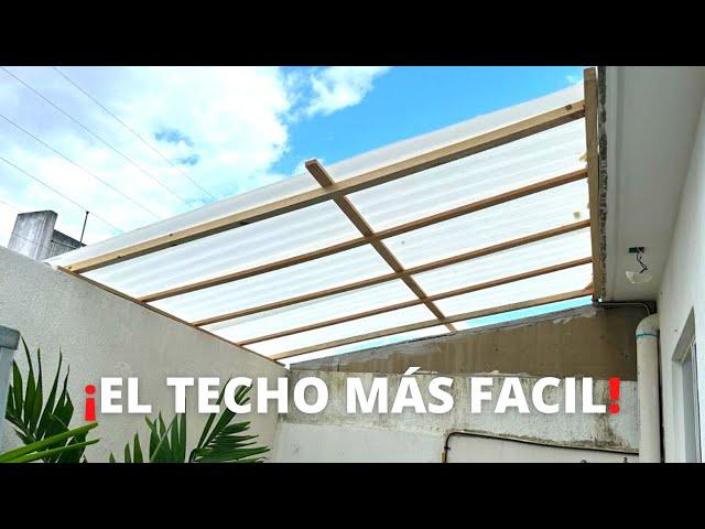 TECHO CON ESTRUCTURA de MADERA! El mas FACIL hazlo tu mismo!