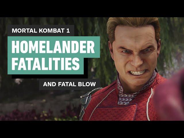 Mortal Kombat 1 - Homelander Fatalities and Fatal Blow (4K)