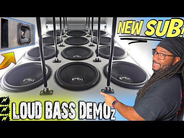 EXTREME CAR AUDIO w/ 12 18 inch Subwoofers!!! LOUD BASS Demos & Remy's NEW Single 15" PREFAB Sub Box