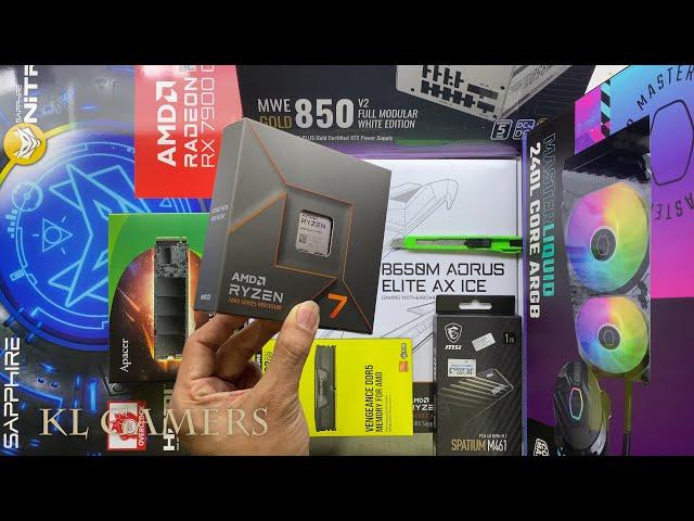 AMD Ryzen 7 7700X GIGABYTE B650M AORUS ELITE AX ICE 240L CORE ARGB SAPPHIRE RADEON RX 7900 GRE NITRO