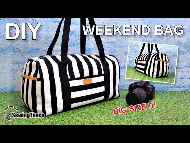 DIY Weekend Bag 빅사이즈 가방만들기 | How to make a duffel bag travel bag - sewing tutorial [sewingtimes]