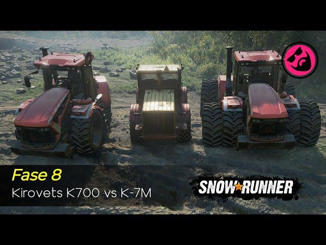 SnowRunner / Farming /  Kirovets K700 vs K-7M  / Fase 8 / Mapa de Pruebas / Físicas