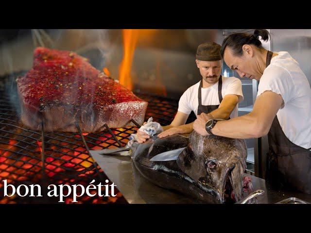 A Day at LA’s Hottest Japanese Restaurant Breaking Down a 137lb Tuna | On The Line | Bon Appétit