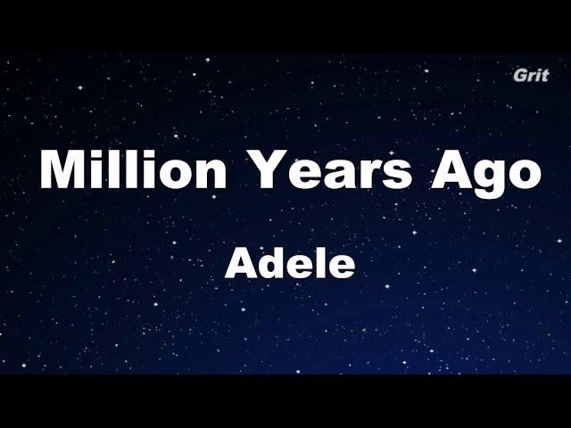 Million Years Ago - Adele Karaoke 【With Guide Melody】Instrumental