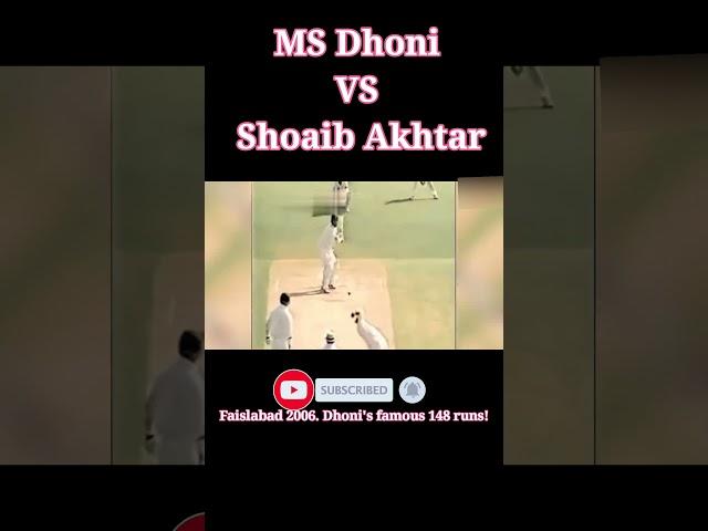 MS Dhoni v Shoaib Akhtar- Full Contest at Faislabad 2006. Dhoni's famous 148 runs!Ind vs pak #shorts