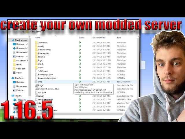 How to Make your own Modded Minecraft Server 1.16.5 Super Easy & Quick 2021