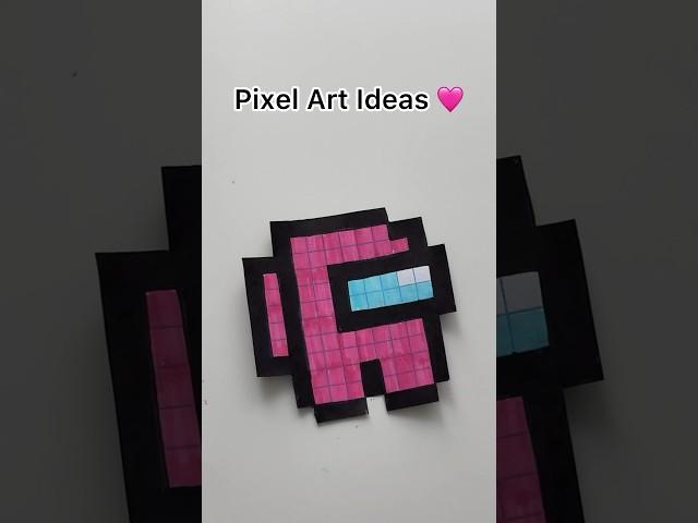 Among Us pixel art ideas 🩷 #shorts #pixel #pixelart #drawing