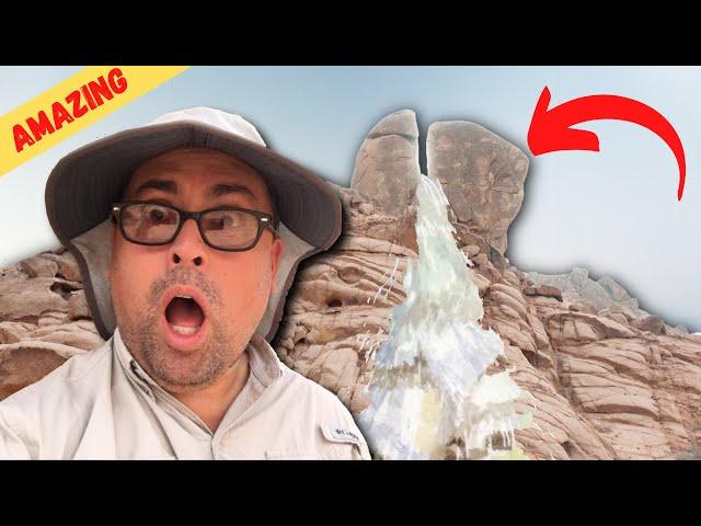 Amazing split rock that Moses struck discovered in Arabia?!