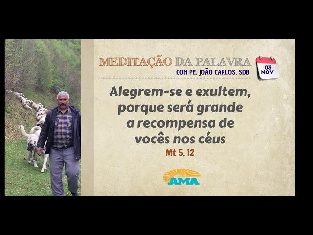 03 de novembro de 2024 - Meditação da Palavra do Senhor