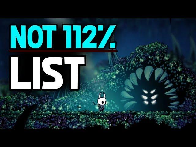 Hollow Knight- Extras that DO NOT Count Towards 112% Completion!