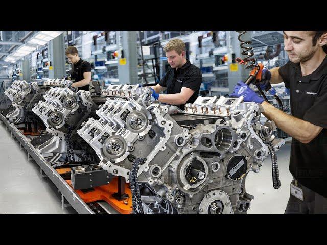 Inside Best Mercedes AMG Factory in Germany Producing Giant V8 Engines - Production Line