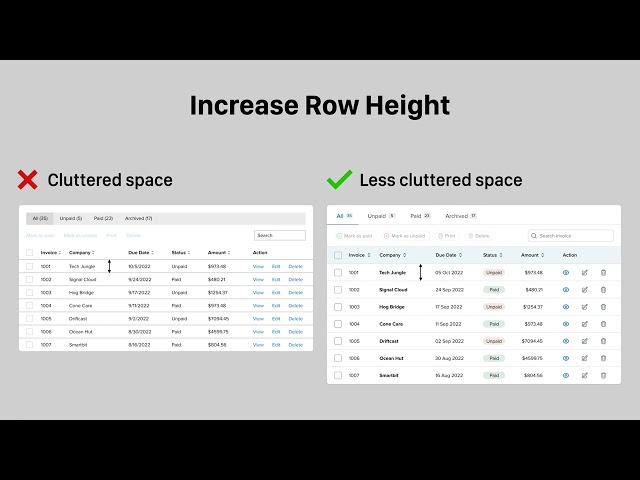 UI Design Tips for a Better Data Table UX