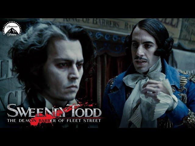 Sweeney Todd | Shave Contest Scene (Johnny Depp, Sacha Baron Cohen) | Paramount Movies