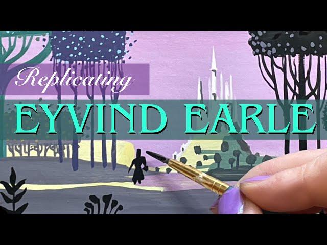 #gouache #demo: Replicating Eyvind Earle Concept Art from Disney's Sleeping Beauty #eyvindearle