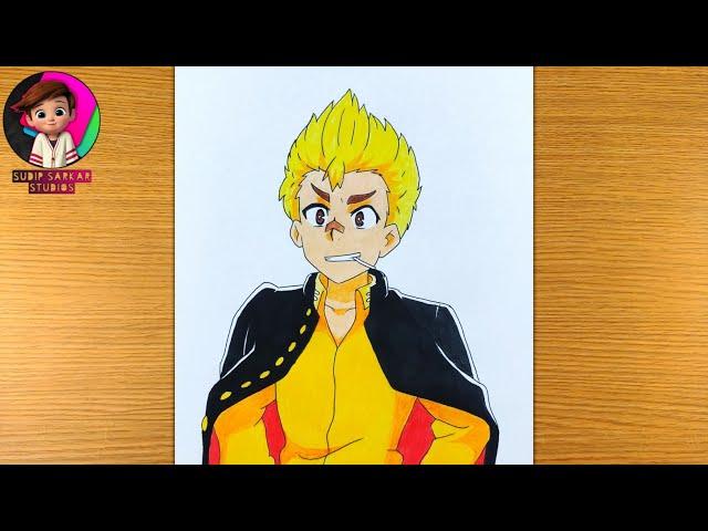 How To Draw Rantaro Kiyama From Beyblade Burst - Step By Step Drawing