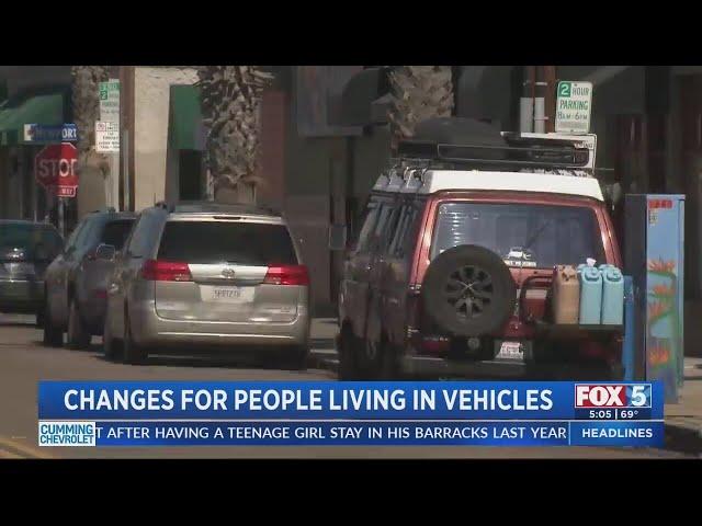 Changes for people living in vehicles