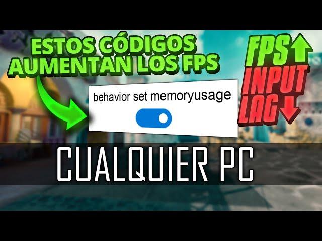 ¡Estos CÓDIGOS AUMENTAN los FPS (CUALQUIER PC) MEJORA el RENDIMIENTO! en Windows 7/10/11