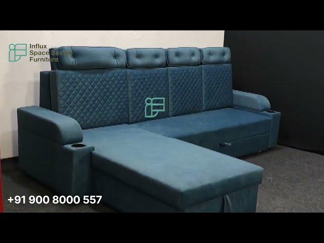 L shape sofa cum bed Bangalore  | L type sofa bed | Corner sofa cum bed |