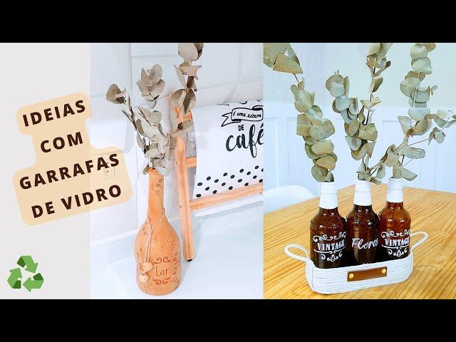 IDEIAS COM GARRAFAS  DECORADAS / FAÇA VOCÊ MESMO PARA DECORAR SUA CASA OU VENDER!