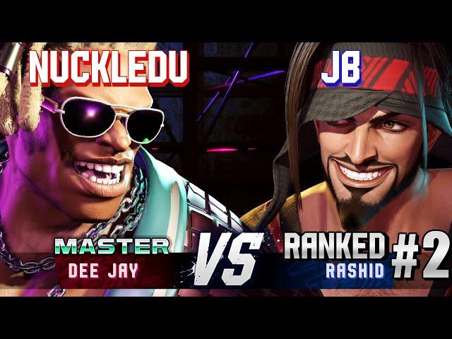 SF6 ▰ NUCKLEDU (Dee Jay) vs JB (#2 Ranked Rashid) ▰ High Level Gameplay