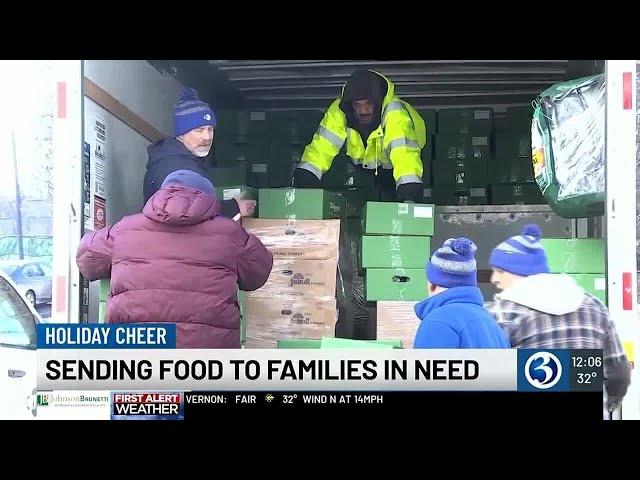 VIDEO: CRT loads up trucks with food for families in need