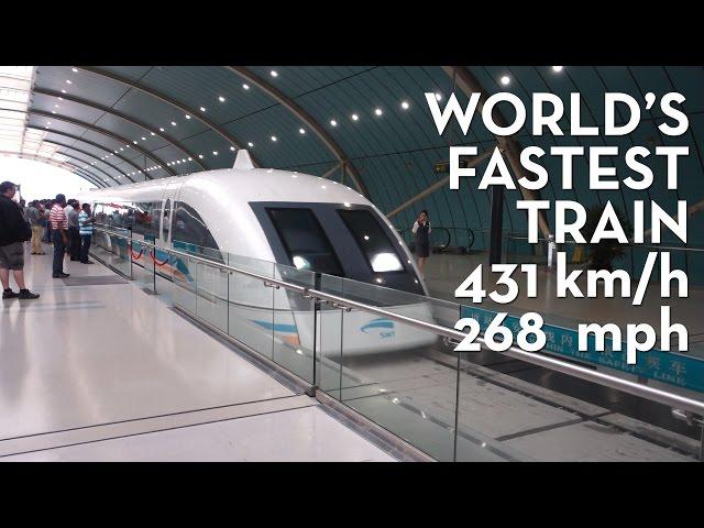 Shanghai Maglev @ 431km/h (268mph) // World's fastest train!