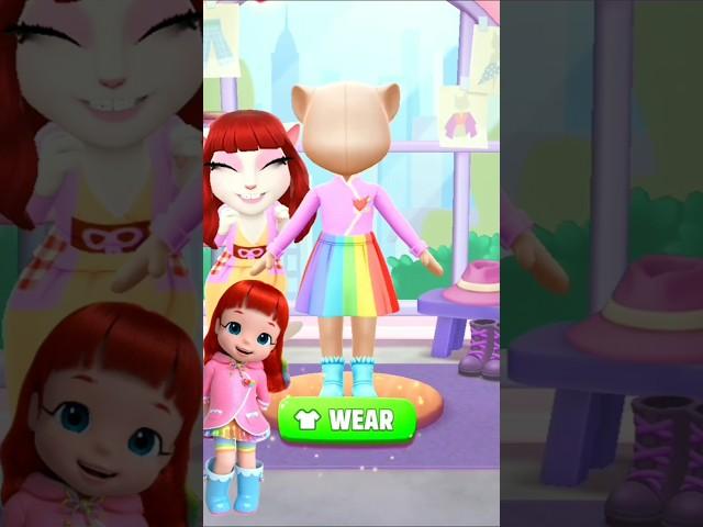 Rainbow Ruby makeover by my talking angela 2#cosplay #rainbowruby #shorts