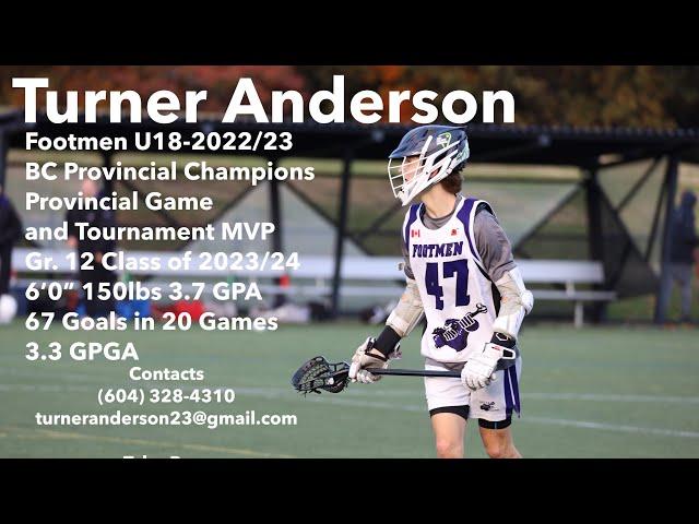 Turner Anderson (23/24) - U18 Lacrosse Highlights