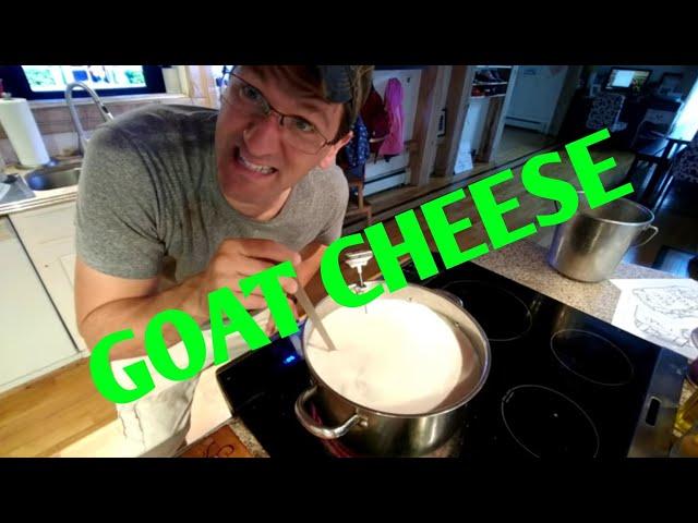 How to Make simple (no rennet) GOAT cheese in 30mins ( Farmer cheese)