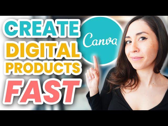 How to Create Digital Products to Sell Online | Printable Planner Canva Tutorial