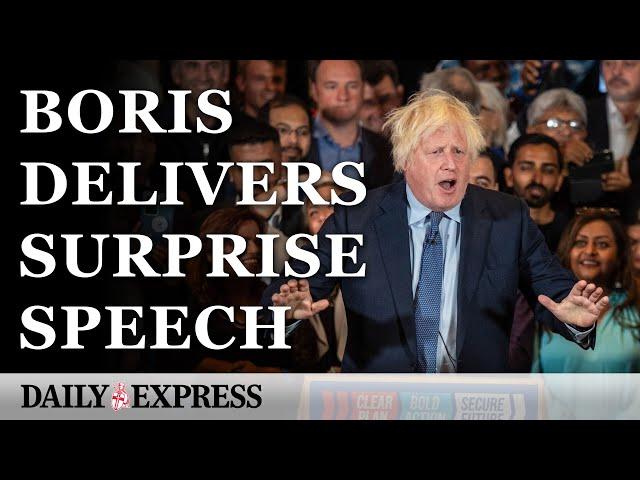 Boris Johnson makes surprise speech at Tory rally | IN FULL