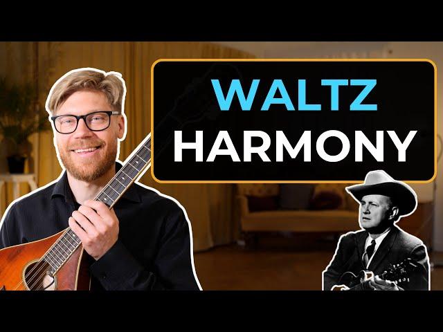 Lonesome Moonlight Waltz by Bill Monroe // Octave Mandolin Lesson // Harmony