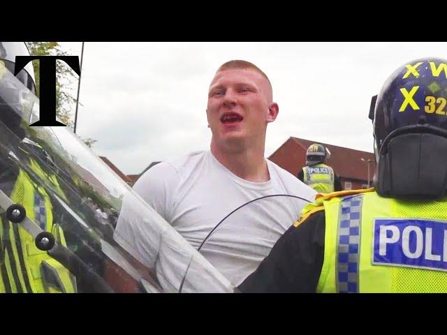 Man jailed for charging police at Rotherham riot