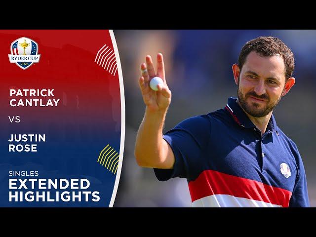 Patrick Cantlay vs Justin Rose Extended Highlights | 2023 Ryder Cup